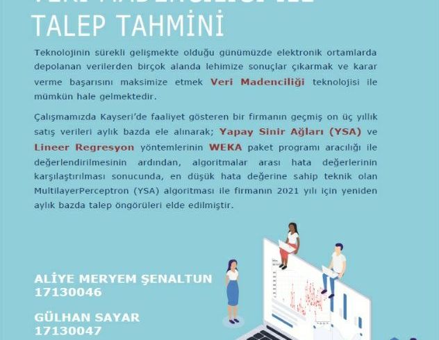 Bitirme Projesi Poster Yarışması sonucunda ilk 3'e giren proje posterleri belirlenmiştir.