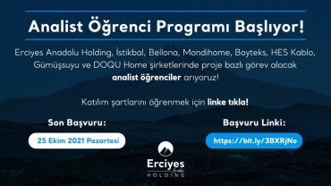 Erciyes Anadolu Holding analist Öğrenci Programı