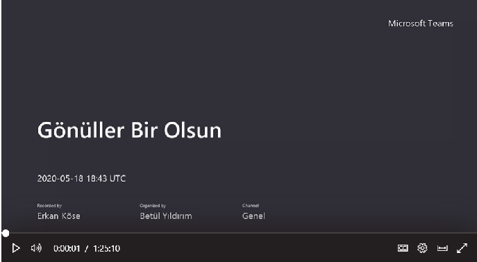 Mesafeler Girse de Aramıza, ”Gönüller Bir Olsun” - 18 Mart 2020 Toplantı & Sohbet Etkinliği