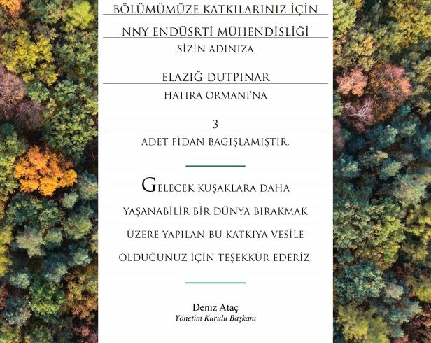 Endüstri Mühendisliği Bölümüne değerli katkılarından dolayı Sayın Alper Akşit' e bölümümüz öğrencileri adına teşekkür ederiz.