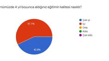 Endüstri Mühendisliği Bölümü Mezun Anketi Sonuçları