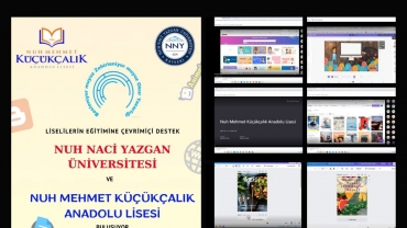 Bölümümüz Arş. Gör. Sabiha ÜNAL EYİ, Nuh Mehmet Küçükçalık Anadolu Lisesi öğrencilerine interaktif eğitim araçlarını anlatmıştır.