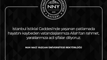 İstanbul İstiklal Caddesi’nde yaşanan patlamada hayatını kaybeden vatandaşlarımıza Allah’tan rahmet, yaralılarımıza acil şifalar diliyoruz.