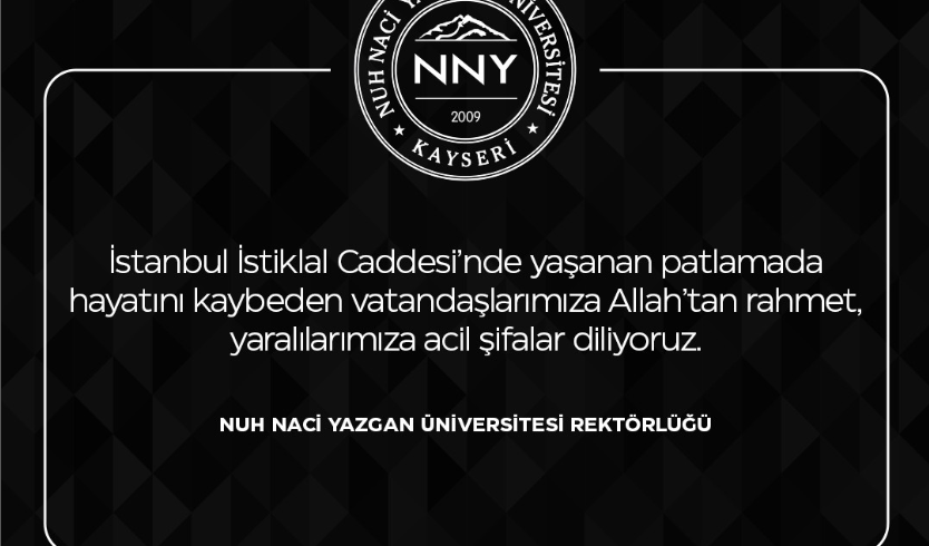 İstanbul İstiklal Caddesi’nde yaşanan patlamada hayatını kaybeden vatandaşlarımıza Allah’tan rahmet, yaralılarımıza acil şifalar diliyoruz.