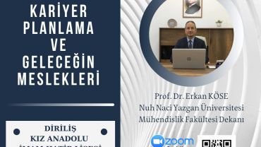 Prof. Dr. Erkan KÖSE, 7 Mayıs 2021 Saat:20:30 da Diriliş Kız Anadolu İmam Hatip Lisesi öğrencileri ile buluşuyor.