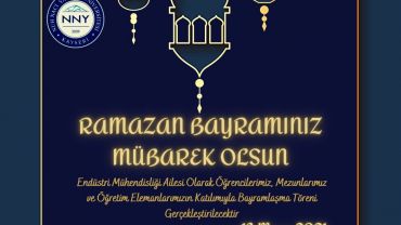 Gelenekselleşen Ramazan Bayramı Bayramlaşma Etkinliğimiz bu yıl da Ramazan Bayramı'nın 1. Günü Saat: 14:00' da Bölüm Başkanımız Prof. Dr. Erkan Köse ve Öğretim Üyelerimizin katılımı ile gerçekleştirilecektir.