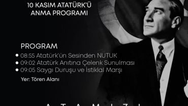 10 Kasım Atatürk'ü Anma Programı